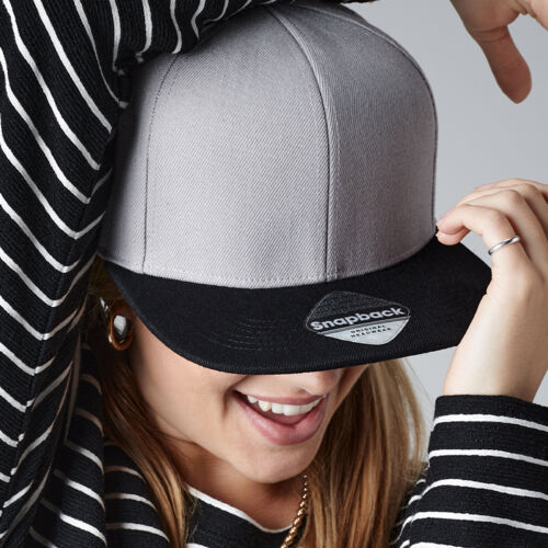 Beechfield Original Flat Peak 6 Panel Snapback Cap Thumbnail