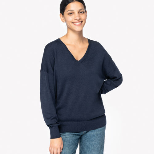 Native Spirit Ladies TENCEL™ V Neck Sweater Thumbnail