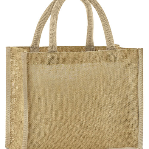 Westford Mill Natural Starched Jute Midi Tote Bag Thumbnail