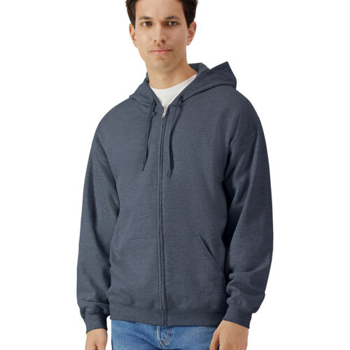 Softstyle™ midweight fleece adult full-zip hooded sweatshirt Thumbnail