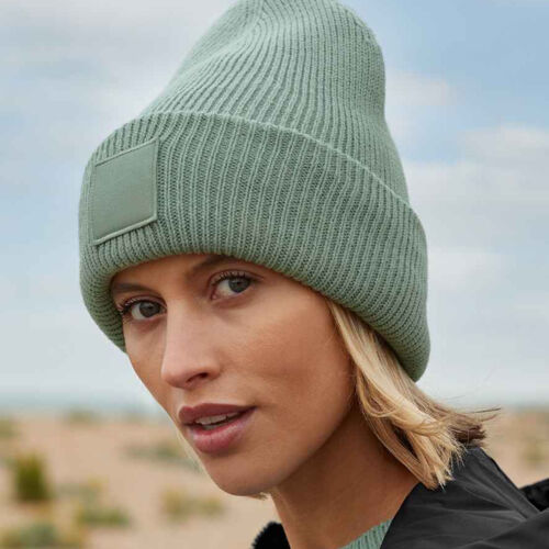 Beechfield Deep Cuff Tonal Patch Beanie Thumbnail