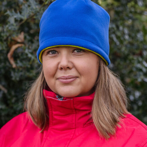 Reversible fleece skull hat Thumbnail