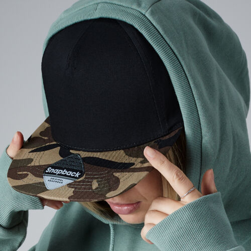 Beechfield Camo Snapback Cap Thumbnail