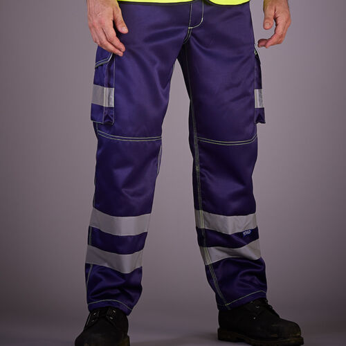 Yoko Hi-Vis Cargo Trousers with Knee Pad Pockets Thumbnail